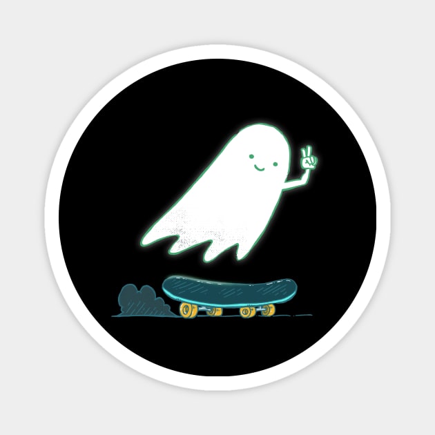 Skater Ghost Magnet by nickv47